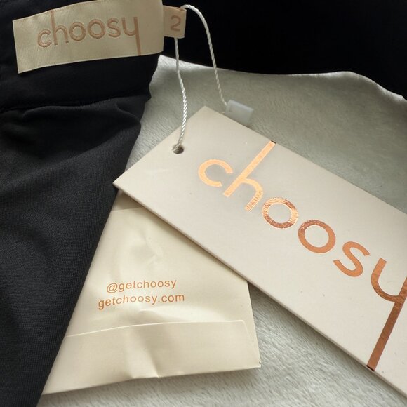 NWT Long Sleeve Black Mini Dress with Zip Up Back and Choker Neck - Picture 7 of 7